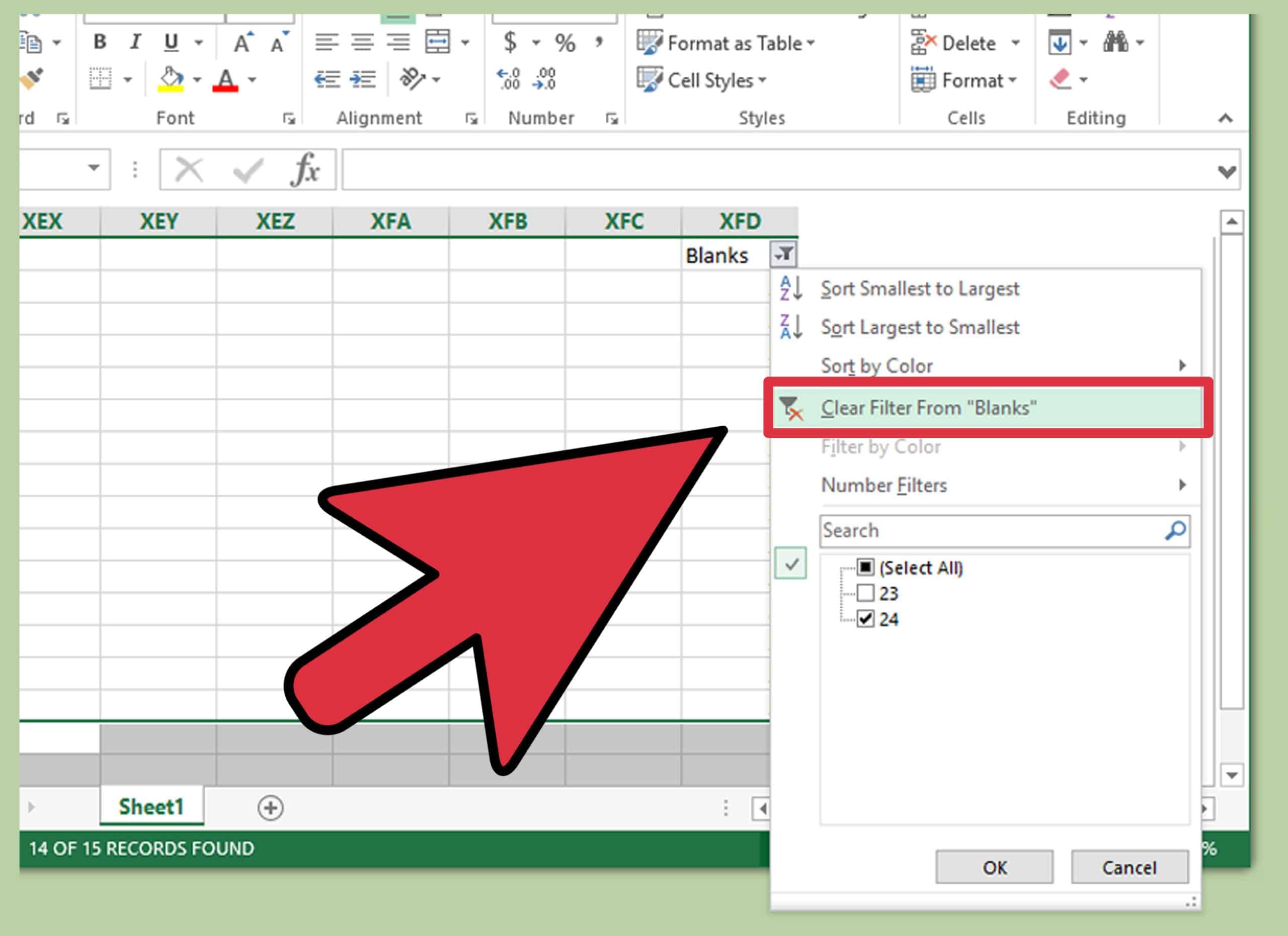 Removing Empty Rows In Excel